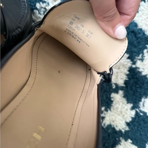 Coach Ruthie black leather chunky platform loafers - Picture 9 of 14